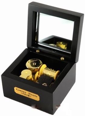 18 Note Wind-Up Wooden Musical Box ,Silver Movement Play Always With Me Tune