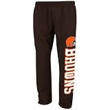 NFL Reebok Cleveland Browns Brown Shuffle Left Fleece Pants (Large)