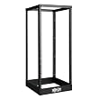 Tripp Lite SR4POST25 25U 4-Post Open Frame Rack Cabinet Square Holes 1000lb Loadcap, Black