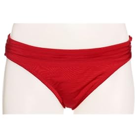 BCBGMAXAZRIA Ladies Bias Brief Poppy Red Bikini Bottom