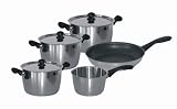 Brabantia Happy 5Pc Set (14cm Milkpan, 16,18,20cm Casseroles, 24cm Frypan n/s