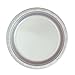 Hanna K. Signature Silver Solid Color Premium Heavy Weight Plastic Appetizer Plate (7