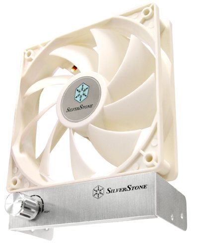 SilverStone FM121 Case Fan with Control Speed 9 Bladed Designs, 120X120X25mm white