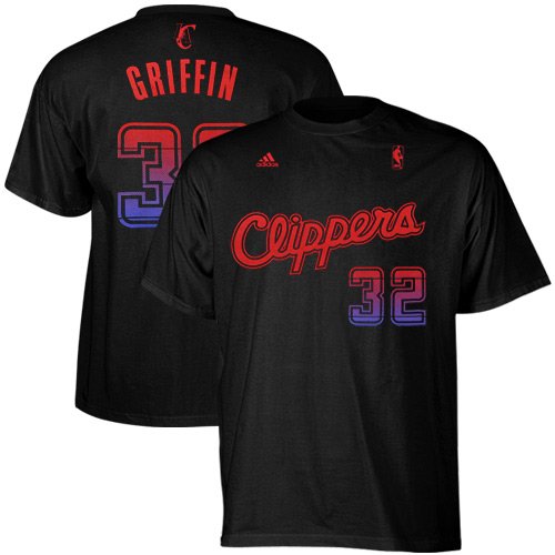 adidas Blake Griffin Los Angeles Clippers #32 Vibe Player T-Shirt - Black (XX-Large)
