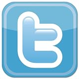 Twitter social networking car bumper sticker 4" x 4"