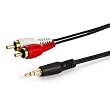 SF Cable, 12 feet 3.5mm Stereo Male to Two RCA Male Splitter Cable
