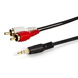 SF Cable, 12 feet 3.5mm Stereo Male to Two RCA Male Splitter Cable