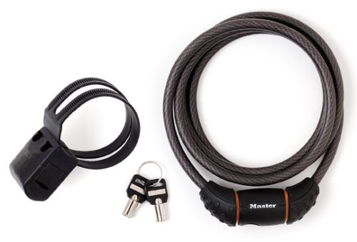 Master Lock Sprialf&ouml;rmiges Kabelschloss \"Quantum\" mit Universalhalterung, schw Preisvergleich