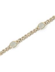 14kt Yellow Gold Oval Opal Bracelet.