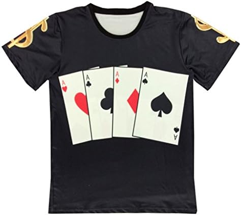 Summer Harajuku 3d t shirt Card for Men Women clothing t-shirt top M