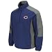 NFL Chicago Bears Determination Adult Long Sleeved Lightweight Performance Pullovr Jacket, Athletic Navy/Storm Gray, X-Large