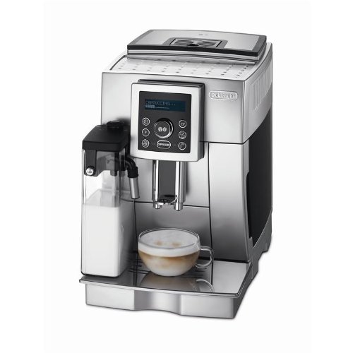 DeLonghi Compact Automatic Cappuccino, Latte and Espresso Machine, Silver