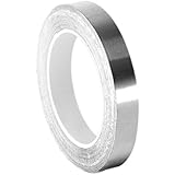 TapeCase 0.5" width x 0.5" length (1 roll), Converted from 3M 3361 Silver High Temperature Stainless Steel/Acrylic Adhesive Foil Tape