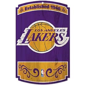 LA Los Angeles LAKERS NBA Basketball Hardboard WOODEN SIGN