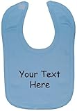 Bespoke Personalised Designe Your Own Wording Baby Feeding Bib Velcro Attached 0 to approx 3 Years -