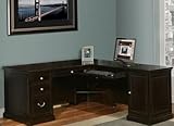 Fulton Computer Desk and Return (Dark Cherry Finish) (30"H x 47.625"W x 20. ....