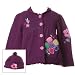 Infant Baby Girls PURPLE SWEATER Cardigan Set FLAPDOODLES Girl 18M