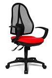 Produkt-Bild: Topstar OP20QG21 B&uuml;rodrehstuhl Open Point SY inklusiv Armlehnen / Bezugsstoff rot