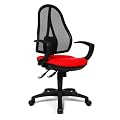 Topstar OP20QG21 B�rodrehstuhl Open Point SY inklusive Armlehnen / Bezugsstoff rot