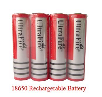 Ultrafire 4pcs 3.7v 18650 3000mah Rechargeable Battery