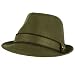 Men's Winter Classic Faux Leather Distress Fedora Trilby Gangster Hat Gray L/XL