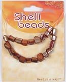 Tinted Shell Nugget Beads - Amber - 21 Pc Pack / Each