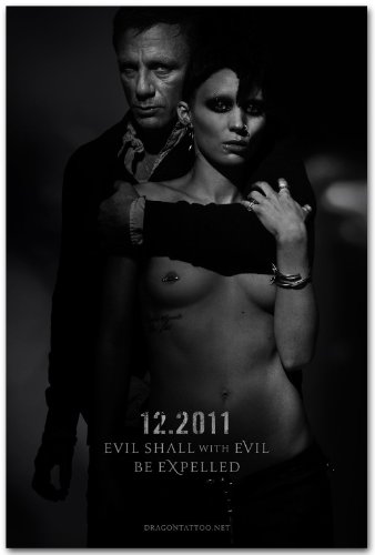 Girl With The Dragon Tattoo Flyer - 2011 US Movie Remake Teaser - Lisbeth Salander- David Fincher Rooney Mara Daniel Craig - TUS