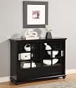 Brady Bookcase with Sliding Doors - Black