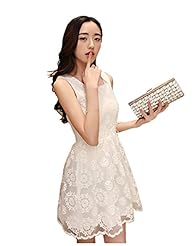 Summer Bubble Dress Cocktail Sleeveless Lace  Dress