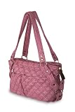 Baby Kaed Avi-u Diaper Bag in Rose with Chocolate Cross Stitch