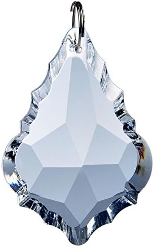 63mm Baroque Maple Leaf Multi Faceted Clear Hanging Prisms Home X'mas Decor