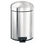 Brabantia Retro Pedal Bin, 5 litre, Brilliant Steel