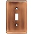 Brainerd 64135 Stamped Steel Round Single Toggle Switch Wall Plate / Switch Plate / Cover, Antique Copper