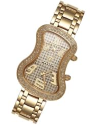 Aqua Master Mens or Womens Dual Time Zone Stainless Steel Diamond Watch, 1.50 ctw in Gold PVD