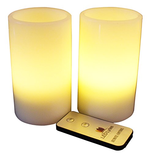 Led lytes flameless candles, battery operated pillars w…
