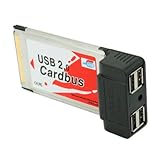 HDE 4 Port USB 2.0 PCMCIA Cardbus Card 3.3mm Type I