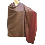 Beautiful Handmade Wool Shawl With Leaf Work & Two Side Design From India (Free Shipping) Shw0072rr
