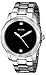 GUESS Men's U0416G1 Silver-Tone Diamond-Accented Watch with Black Dial