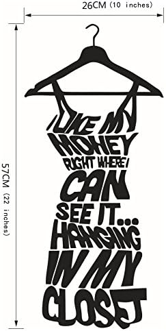 DIY Wall Quote Decor Art Decal Sticker Removable for Closet - Braces Skirt (Model:105,10*22 Inches)