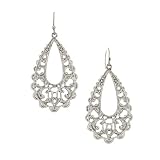 Doile Scalloped Teardrop Hoop Earrings