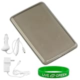 Smoke Crystal Skin TPU Case with 12V Car Charger and Travel Wall Charger for Barnes and Noble nook E-Reader Reading Device (nook NOT Included)