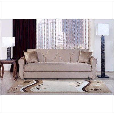 Melody Three Seat Sleeper Sofa in Dark Beige