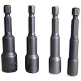 Pro Grade 8 Piece Hex Shank Magnetic Power Nut Setters Metric