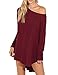 Sarin Mathews Womens Loose T Shirts Home Long Sleeve Casual Hem Top Blouse