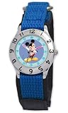 Disney Kids’ Mickey Mouse Time Teacher Blue Velcro Strap Watch #D817S502