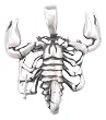 Giant Deadly Scorpion Pewter Pendant Necklace