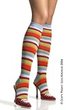 Lycra Acrylic Rainbow Striped Knee Highs