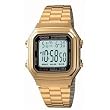 Casio Men's A178WGA-1A Stainless-Steel Quartz Watch with Grey Dial
