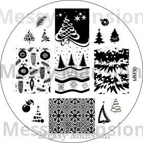 MESSY MANSION MM30 Nail Art Stamping Plate - Christmas