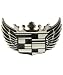 V34 Caddy Grill Emblem Shield with Wings Belt Buckle
